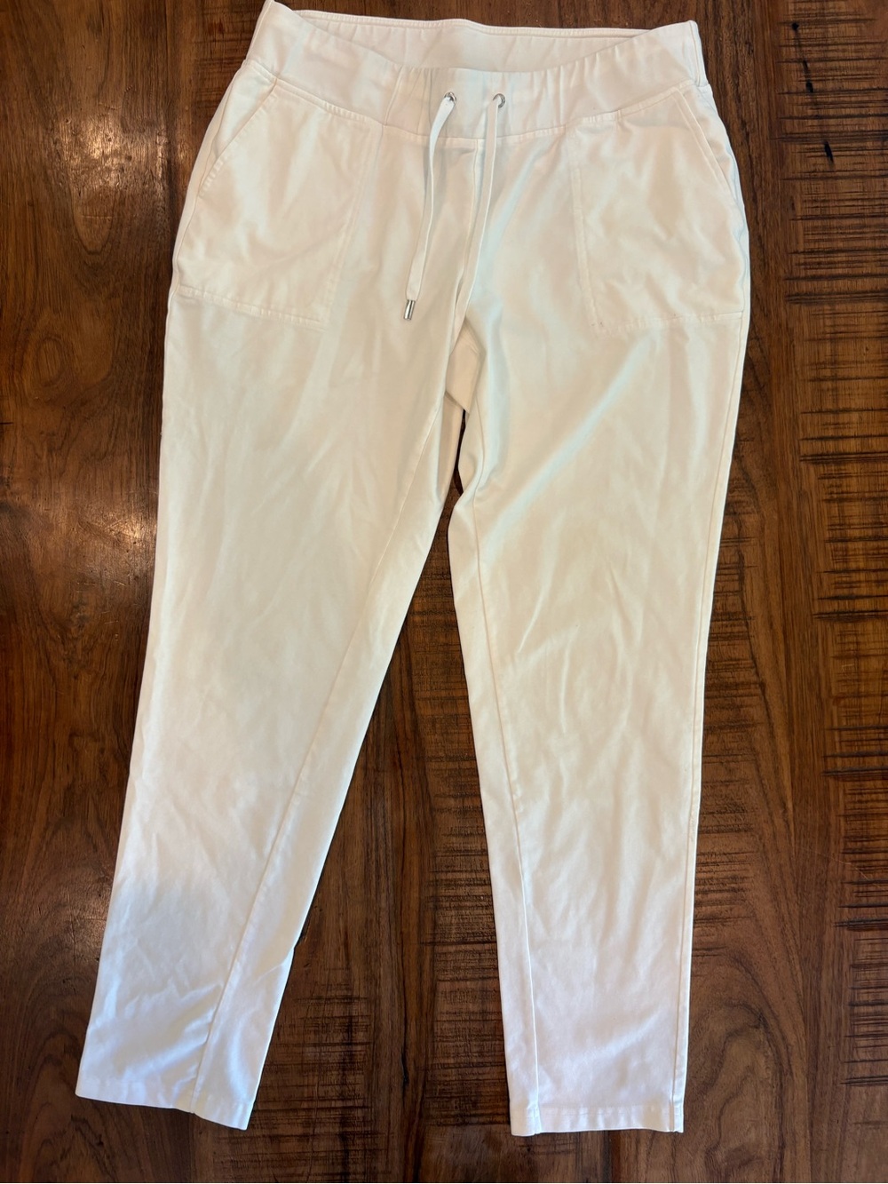 Lauren ACTIVE Ralph Lauren Women’s White Drawstring Athleisure Pants/Joggers